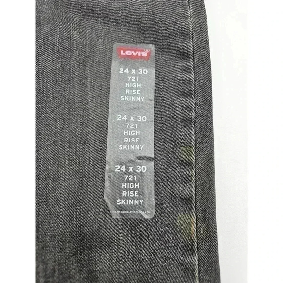 Levi's Women's Size 24 Black High Rise Skinny Jeans NWT - Picture 10 of 10